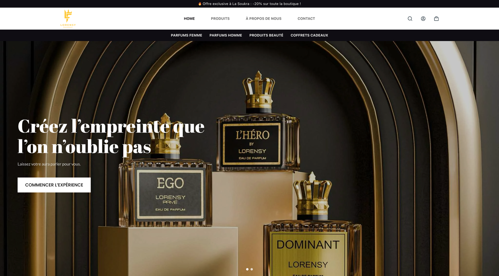 Lorensy - Homepage Mobile View