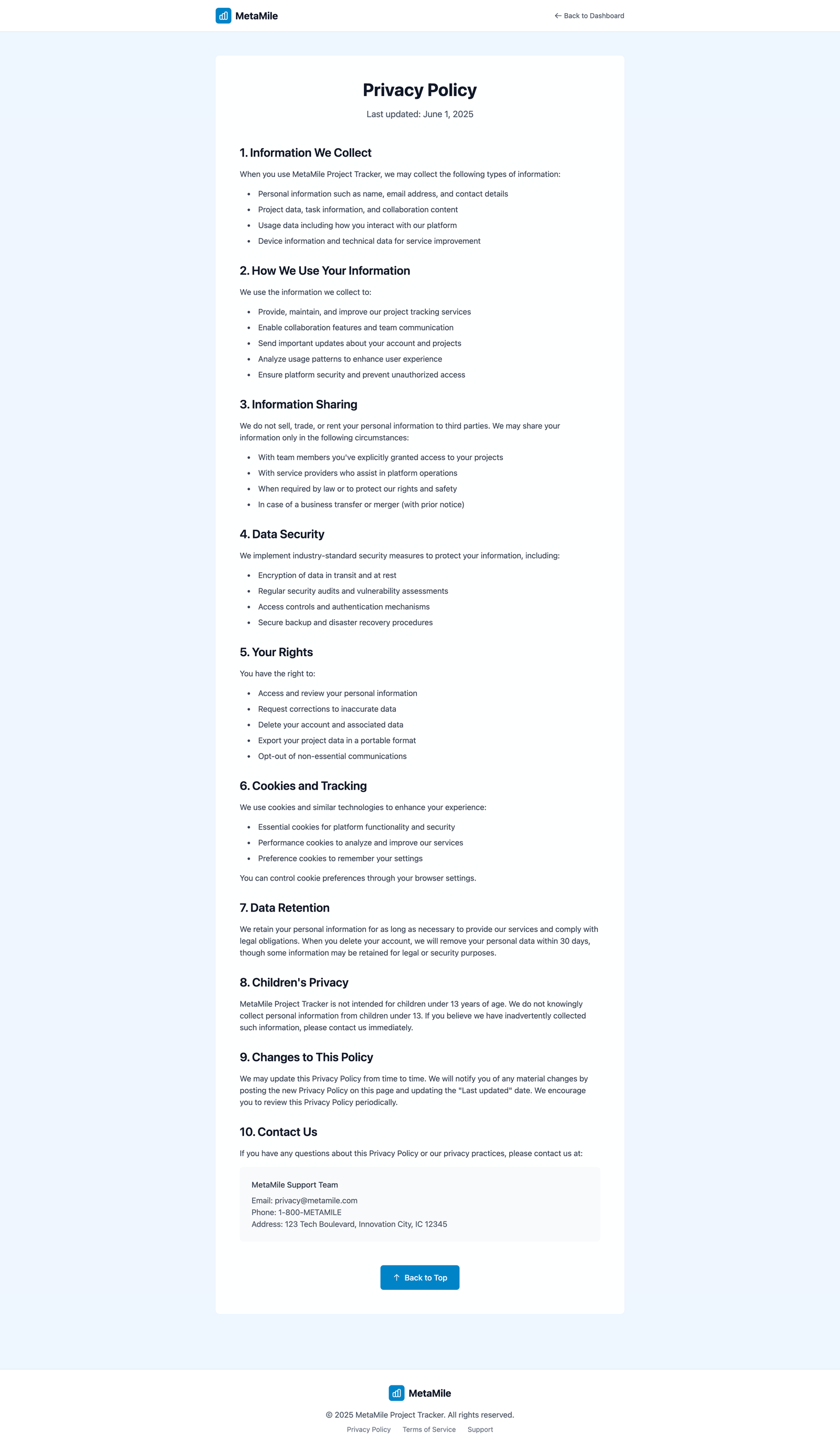 MetaMile - Analytics