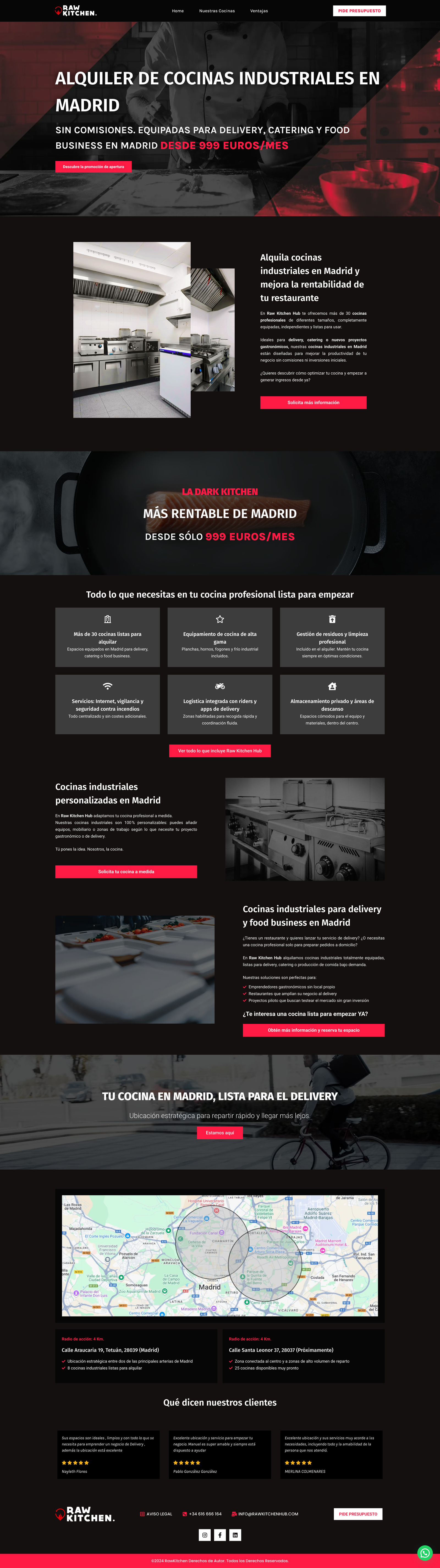 Raw Kitchen Hub - Main Website View