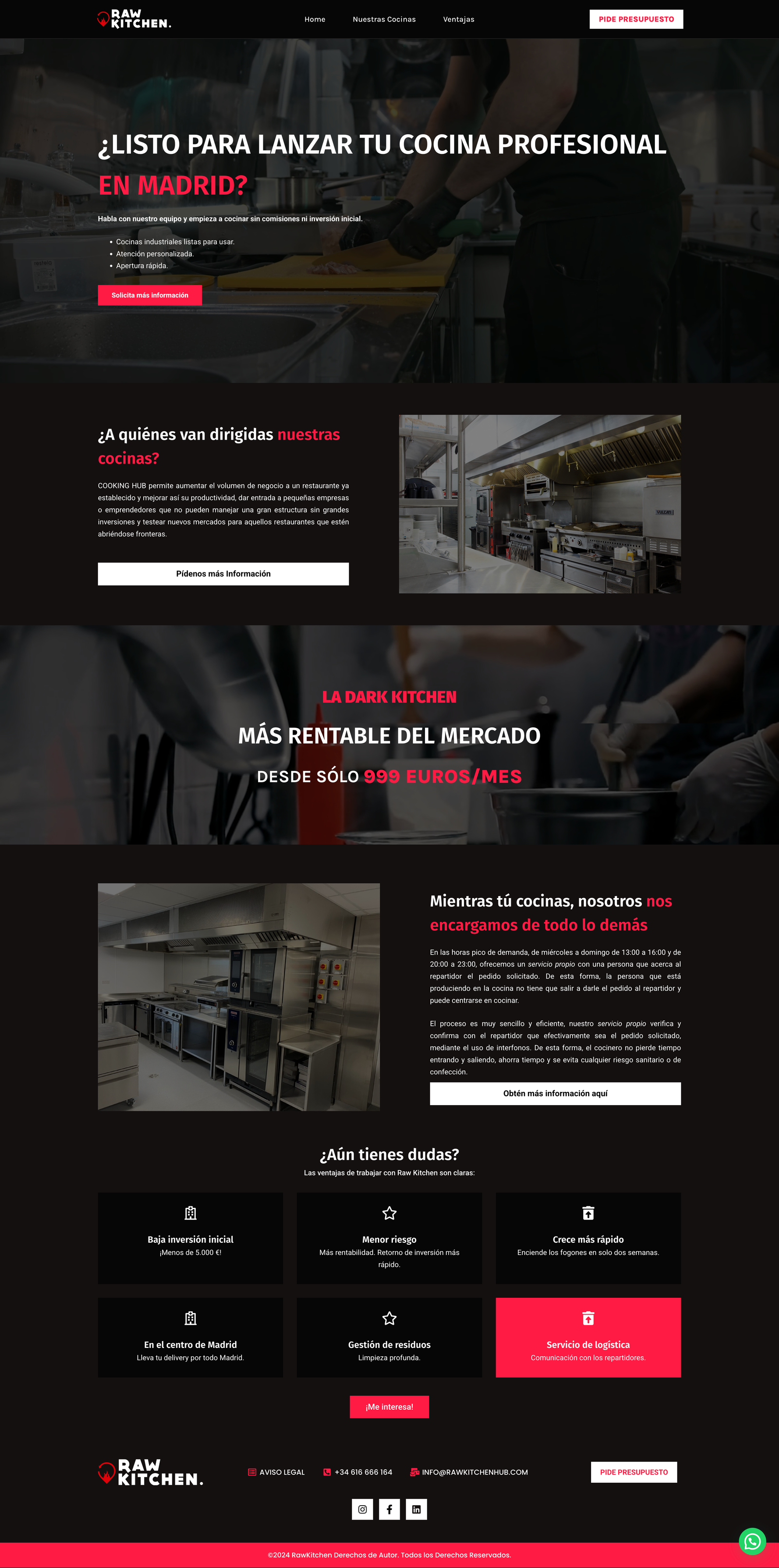 Raw Kitchen Hub - Services Section